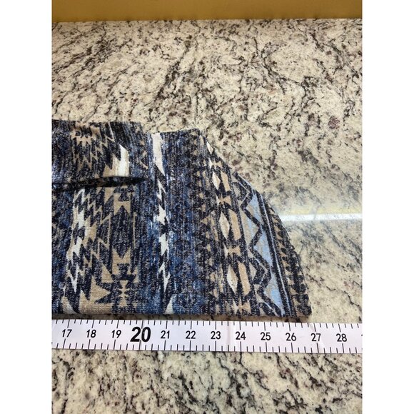 New Directions Tunic Top Small Aztec Print Cowl Neck Boho Southwestern Cozy - Picture 8 of 8